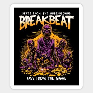 BREAKBEAT - Halloween Rave From The Grave (Orange/Purple) Magnet